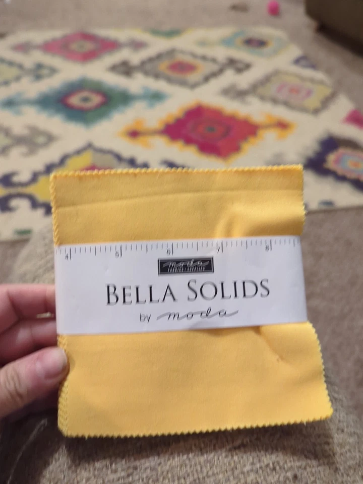Moda Bella Solids Yellow Charm Pack 42-5" Cotton Squares (9900PP-24S) - Image 2 of 4