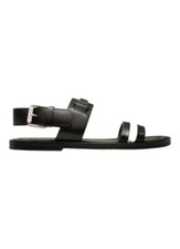 Bally Jawad 6231511 Men's Black Calf Plain Leather Sandals MSRP 542