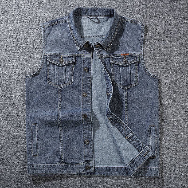 Men Vest Waistcoat Denim Vest Men's Jacket Jeans Jacket Men Vest Summer
