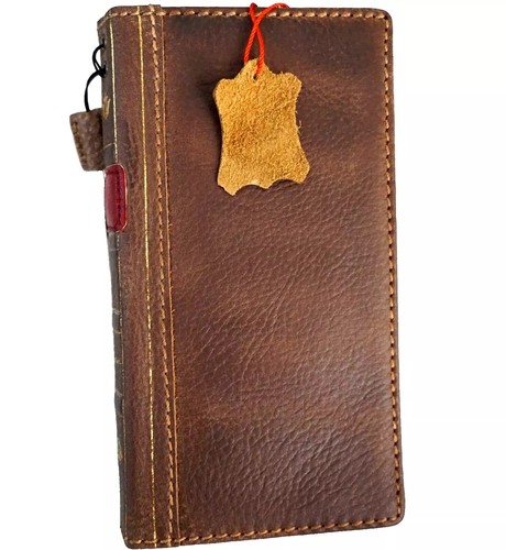 Genuine Leather case fo Iphone 16e 14 13 15 16 Pro Max Wallet Bible Book Vintage - Picture 11 of 11