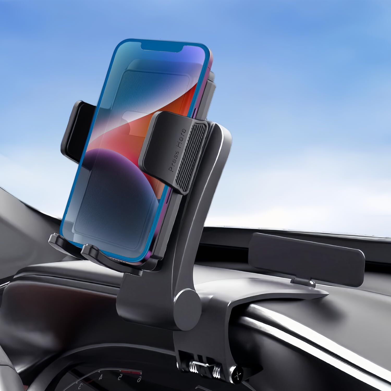 360-Degree Rotating Car Phone Mount for Dashboard – Fits 4-7 Inch Phones  -image
