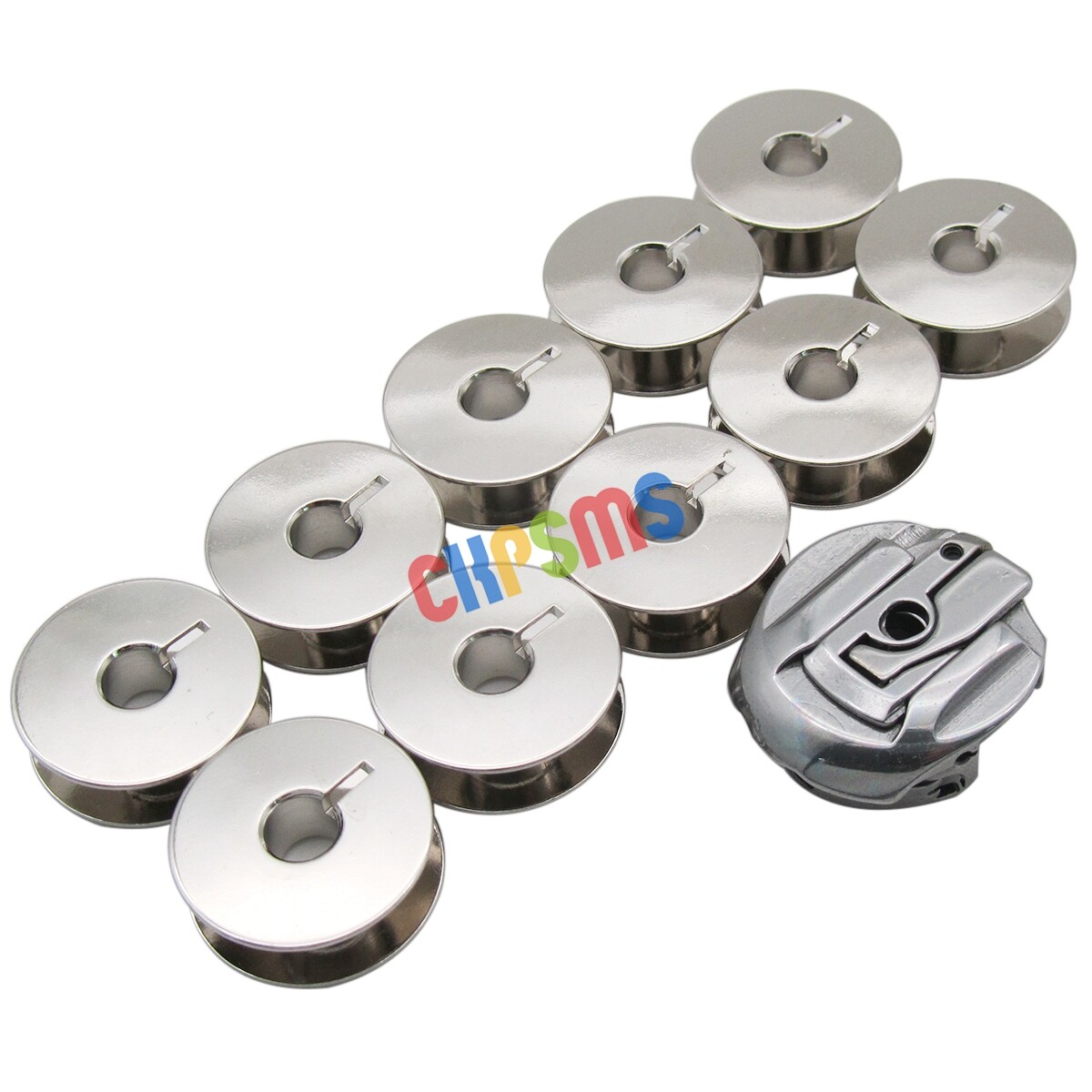 Bobbin Case &  Steel Bobbins FOR Bernina 217, 217N, 540, 640, 740, 750, 850, 950