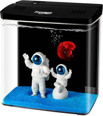 Aquarium Betta Fish Tank: 1.5 Gallon Small Fish Starter Kit with Filter and Ligh