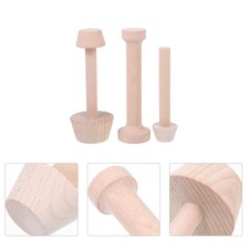 3PCS Stampi per Crostata Uova in Legno Tastata Pasticceria Manomissione Pasticceria Spingi Stampo Strumenti