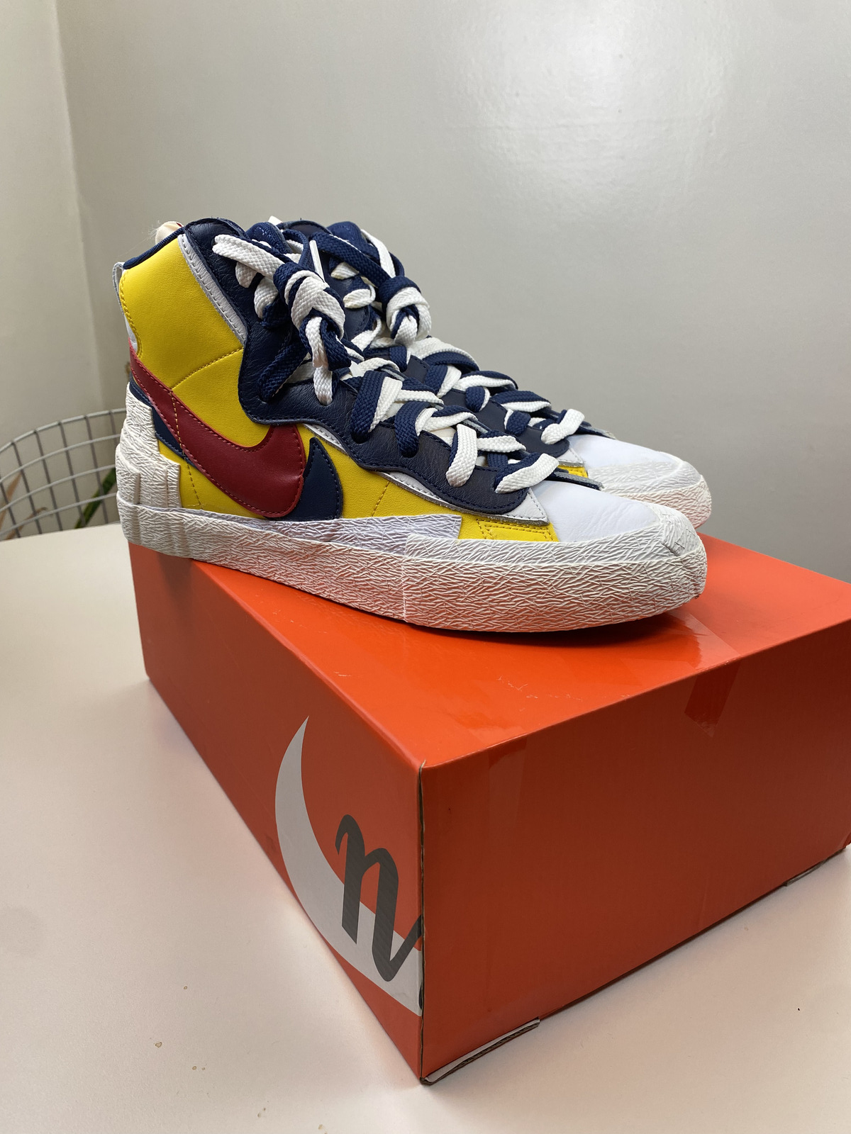 SACAI X NIKE NUOVISSIMO Blazer Nike x SACAI Alto "Snow Beach" BV0072 702 Uomo Taglia 9 US
