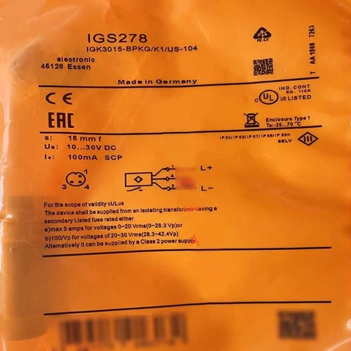 1 Stück Neu IFM IGS278 Näherungsschalter Sensor IGS278 Kostenloser Versand - Bild 1 von 2