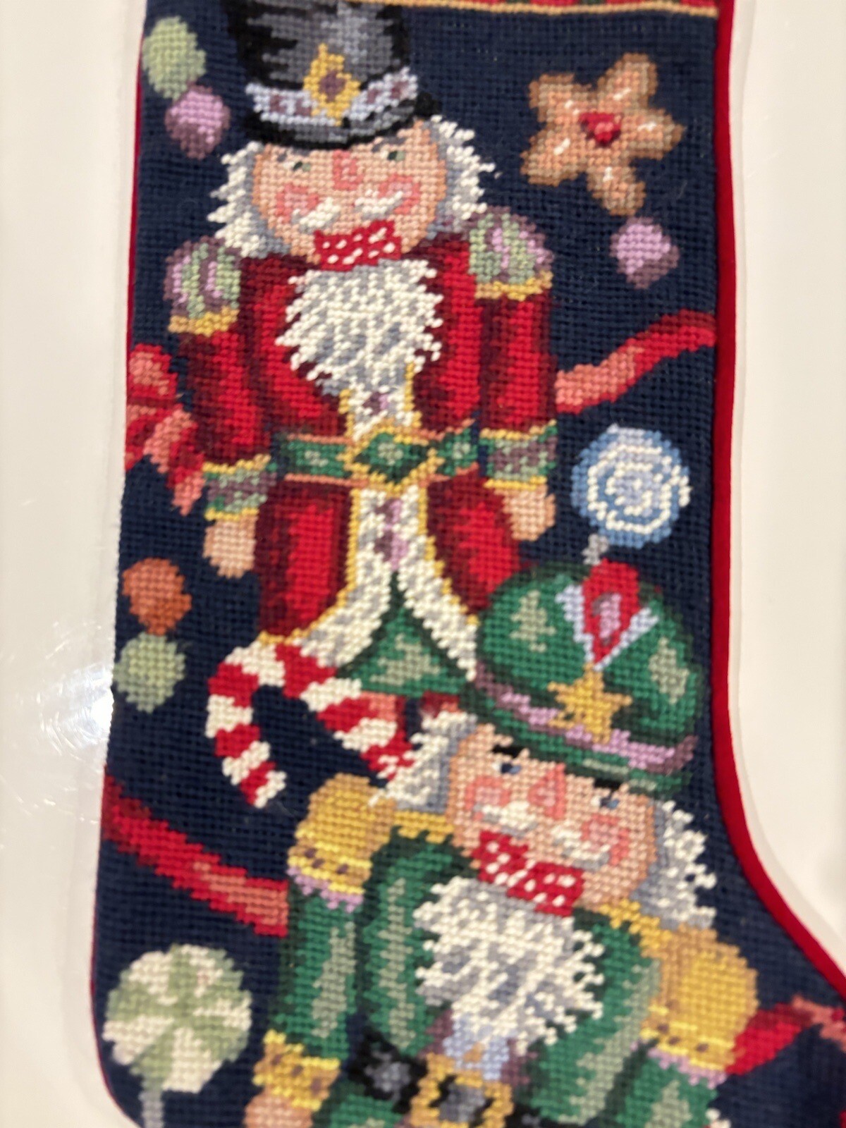 17x7” I have 9 Vintage Needlepoint Christmas Stockings Nutcracker Stocking eBay