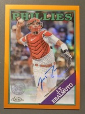 2023 Topps Chrome Update Orange 8/25 J.T. Realmuto Autograph Card 