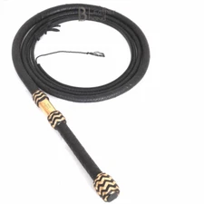 Kangaroo Hide Leather 06 to 16 Feet 16 Plaits Bull Whip Indy Target Bullwhip