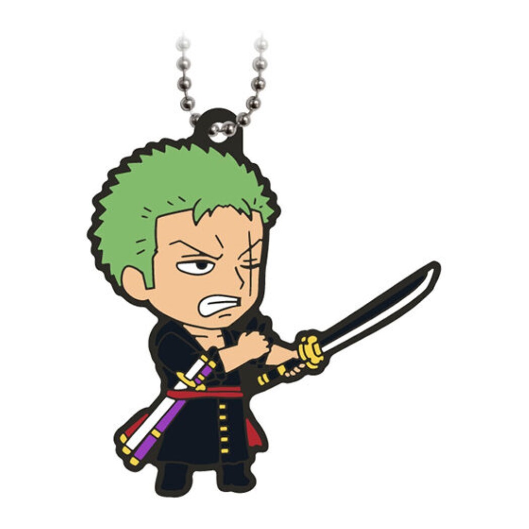 ONE PIECE mini Rubber Keychain WK#1 Zoro BANDAI Japan | eBay