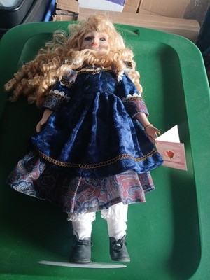 Collectible Genuine Porcelain Doll From The Rose Collection. Doll Name Dona....
