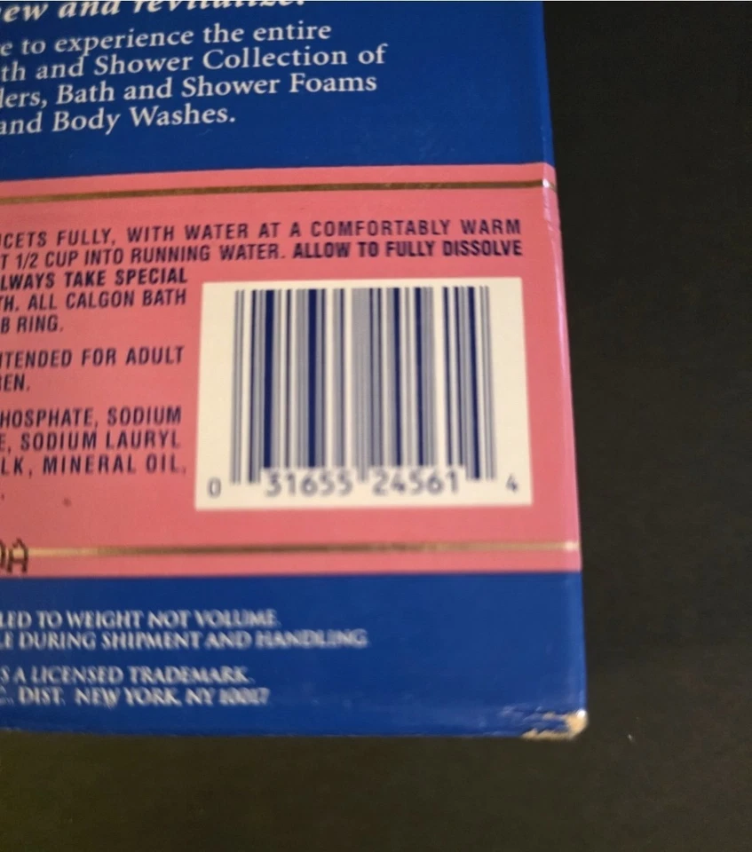 Baño de leche burbujeante fresca en polvo CALGON de colección con aceite para bebé 18,75 OZ NUEVO DE STOCK raro Foto 3 de 4