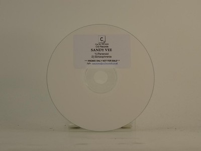 SANDY VEE PARANOID (D88) 2 Track Promo CD Single including Plastic Sleeve CR2 RE
