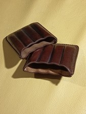 Portasigari Per 4 Toscanelli Ammezzati,In Pelle Rigida NUOVO Realizzato A Mano.