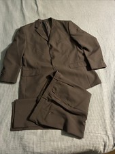 Traje Vitto Italia Nuevo con Etiquetas Para Hombre Negro Sólido 3 Botones Elastizado Super 150's 48R