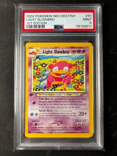 Light Slowbro - Pokemon 1st Edition Neo Destiny - 51/105 - 2002 - PSA 9