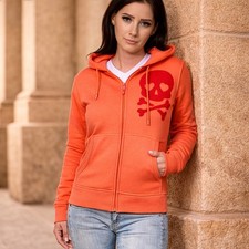 Yakuza Premium Damen Hoodie Jacke Sweatjacke orange Neu Größe S 304