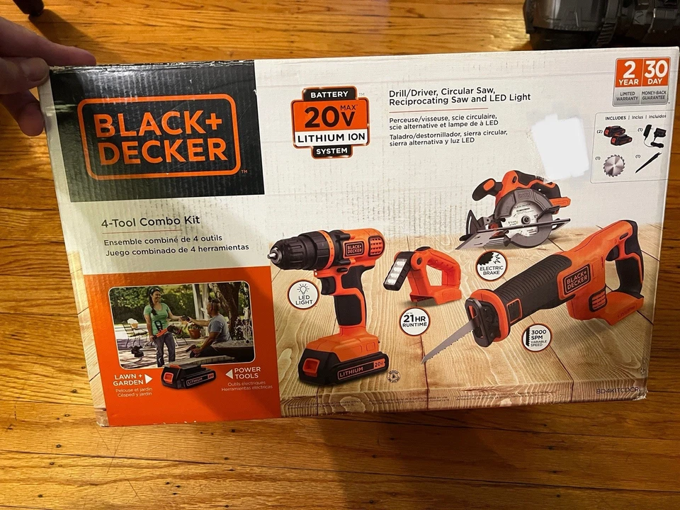 BLACK+DECKER BD4KITCDCRL 20V MAX Cordless Drill Combo Kit - Black/Orange - Image 3 of 4