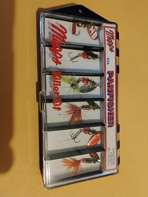 Mepps Panfisher Kit Inline Spinner Lure Set Crappie , Perch, Bluegill W/Case
