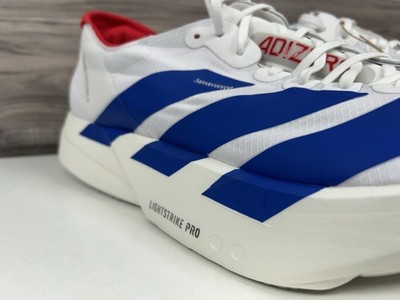 Adidas ADIZERO ADIOS PRO 4 White Blue Ruby Red (JP6624) Authentic