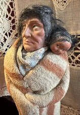Antique Large 11  Skookums Indian Squaw Doll Fabulous 