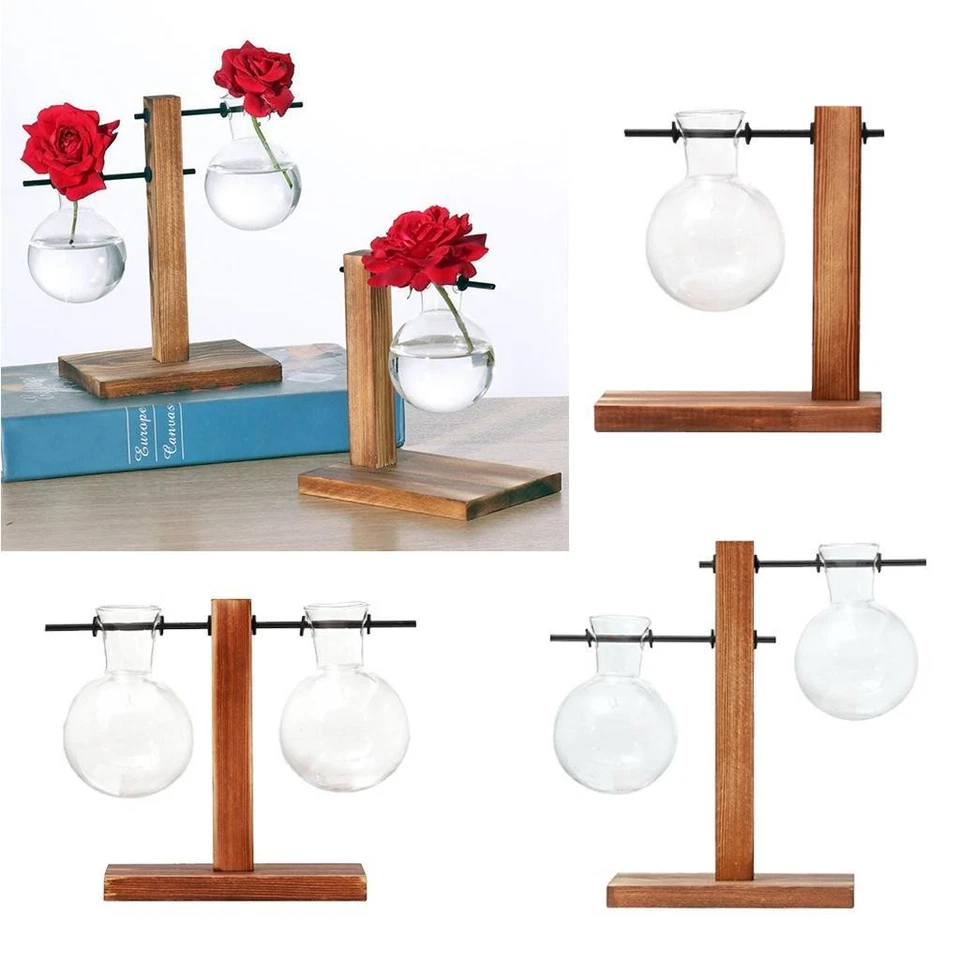 Vase hydroponique cuivre Pipe plante Terrarium planteur ampoule Vase en verre - Photo 1/1