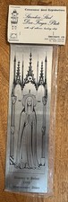 "Placa de empuje de dedo de puerta de acero inoxidable vintage arte años 70 grabado condesa 3,5x12"""