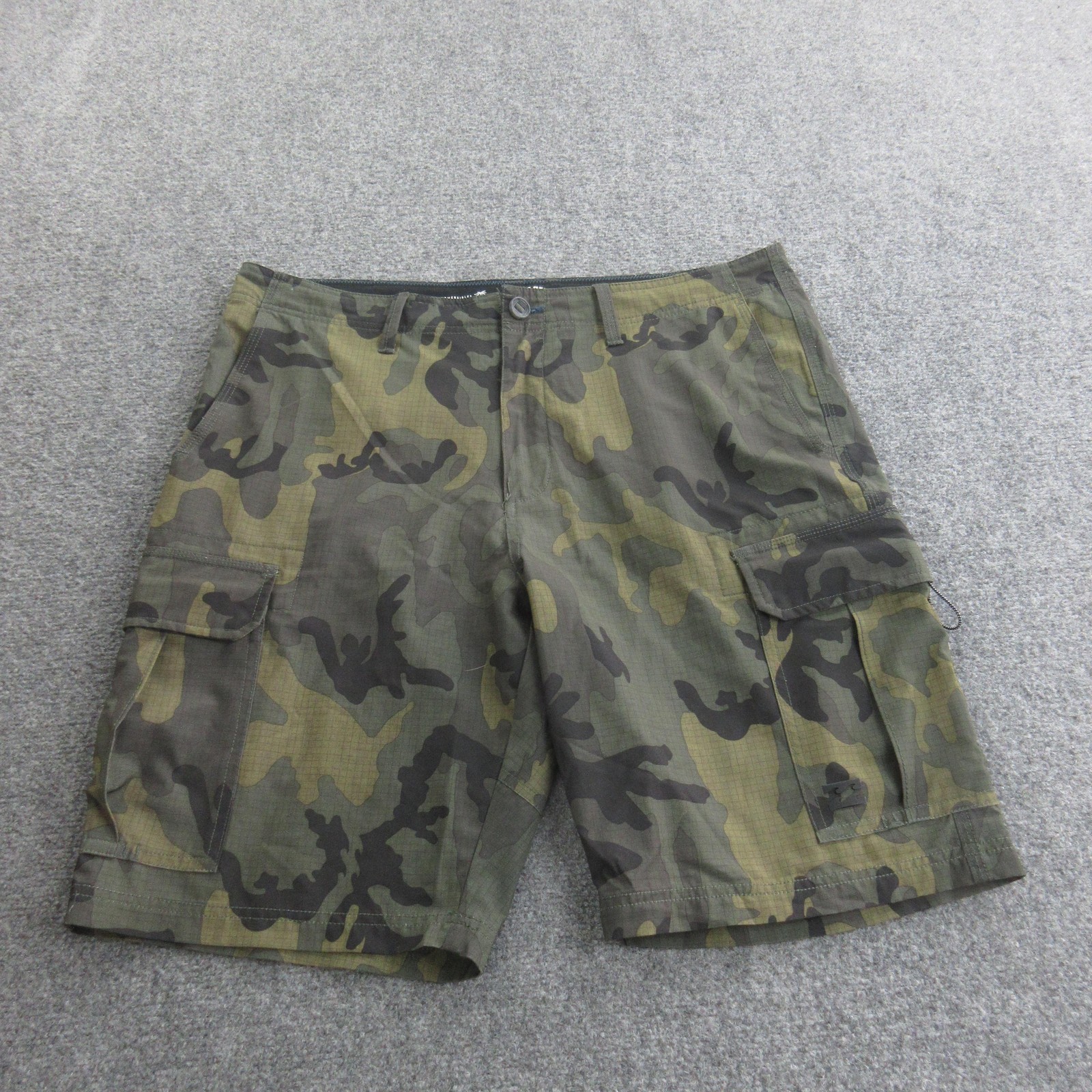 Pantalones Cortos Billabong Para Hombres 36 Verde Camuflaje Combate Barbacoa Sumergibles Carga Tabla de Natación