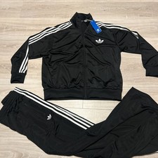 adidas originals Firebird Womens Tracksuit Set Top Bottom Black Loose