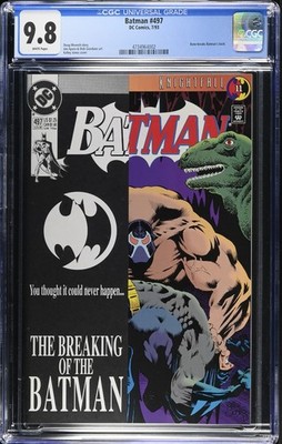 Batman #497 CGC 9.8   Bane Breaks Batman's Back DC Comics 1993 Direct 1st print
