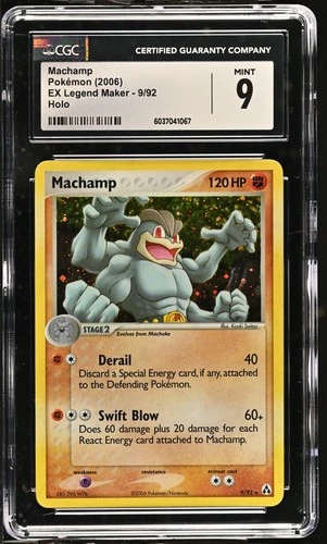CGC 9 Machamp 2006 EX Legend Maker #9/92 Holo Pokémon