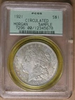 $1 1921 Morgan Silver Dollar PCGS "SAMPLE" Philadelphia Mint OGH * AvenueCoin
