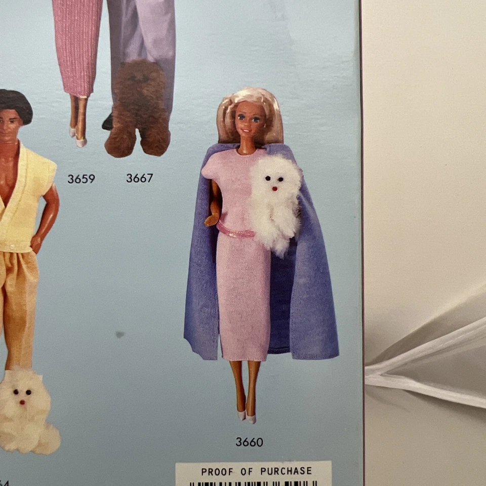 Vintage 1986 Barbie Pet Show Fashion Outfit No 3660 Purple-Pink New Old Stock - Image 3 of 4