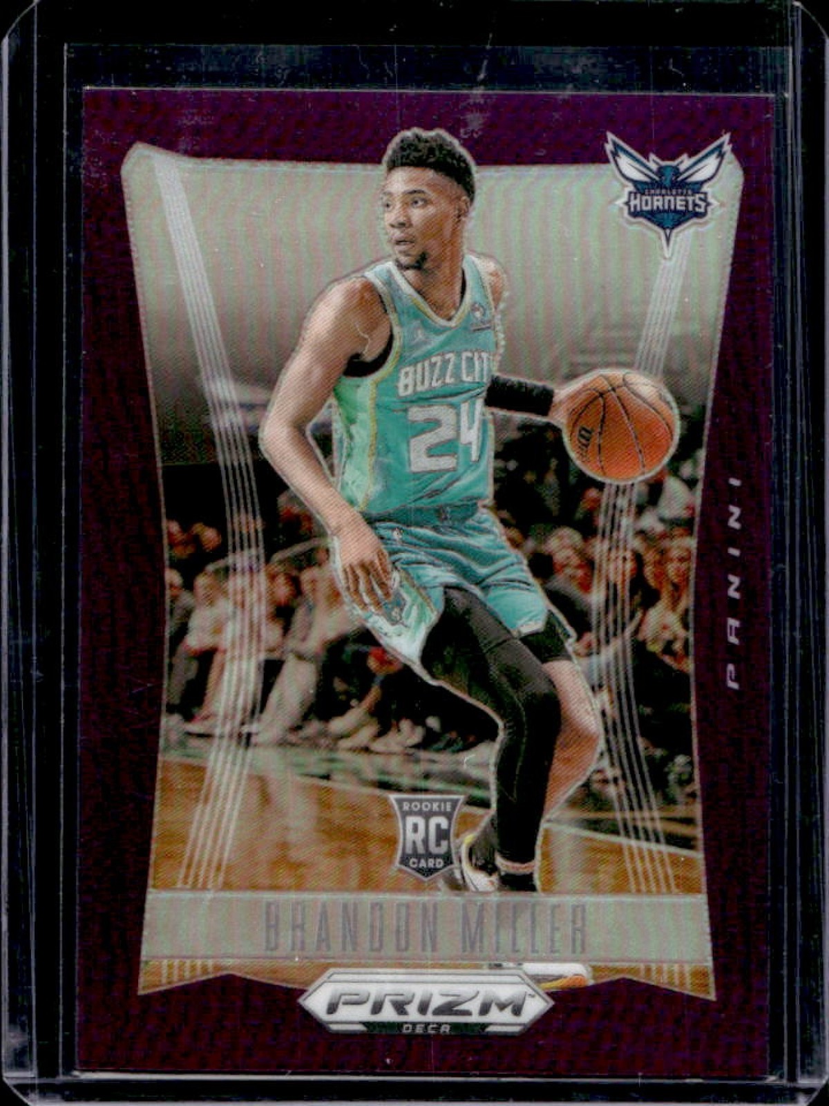 2023-24 Prizm Deca Brandon Miller RC Purple Rookie #58/99 Hornets