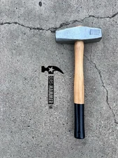 Bad-Hammer 6lb Plumb Sledge, Flat / Round Sides, 16in Custom Hickory Handle