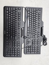 Lot of 2 Cherry Wired USB Keyboards Smart Card Reader   Tested Working