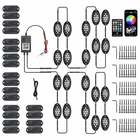 20 Pods RGB LED Rock Lights Kit Offroad Truck Underbody Neon Music Bluetooth APP