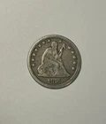 1876 Seated Liberty Quarter 25c US Silver Coin VF Original