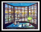 Evening Desk, original acrylic painting, M. Newman