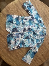 Woman’s Company Collection Half Zip Top Size 10 Bright Blue