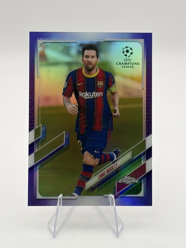 LIONEL MESSI 2020-21 TOPPS CHROME UEFA PURPLE  REFRACTOR #D /250
