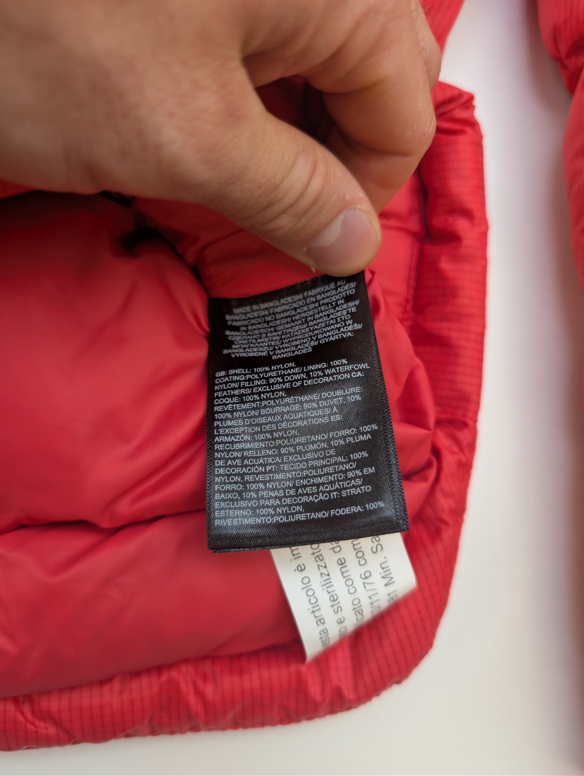 The North Face Puffer Jacket Mens Medium Red Black Diablo Down Jacket - RRP £300 image 9