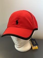 Polo Ralph Lauren Red Perform 2 Performance Hat Lightweight Adjustable Strap NEW