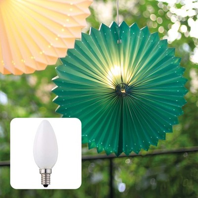 Lampion Laterne grün 60 cm E14 Deko Party Licht Leuchte wetterfest Glühbirne