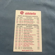POCKET SCHEDULE NFL 1978 KANSAS CITY CHIEFS  BMA  BUSINESS MENS ASSURANCE