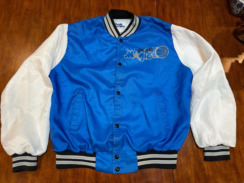 Jaqueta RARA VINTAGE Orlando Magic Chalk Line Fanimation (Grande) Estampa Por Toda Parte - Imagem 2 de 4
