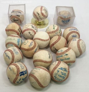 Lot of Vintage Signed Baseballs Bay Area Youth Teams 1990s
