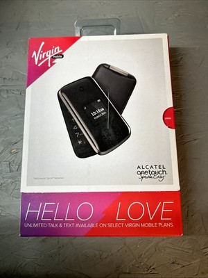Alcatel OneTouch Speakeasy Flip Phone AL2017BAVB Virgin Mobile New Sealed