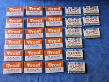 180 Count Treet Platinum Super Stainless And 45 Lord.Platinum DE Razor Blades