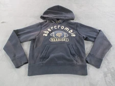 Vintage Abercrombie & Fitch Hoodie Boys Large Muscle Fit Heavy Distressed Y2K
